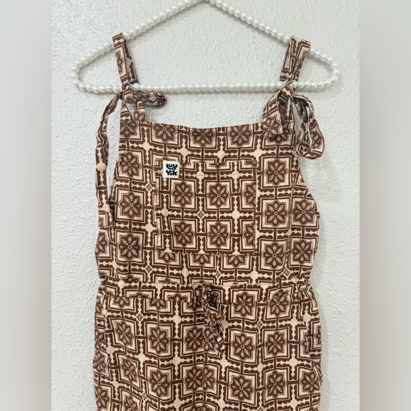 Lucy and Yak Emmy Dungarees Yuka Print Overalls Size 4 - Picture 3 of 9